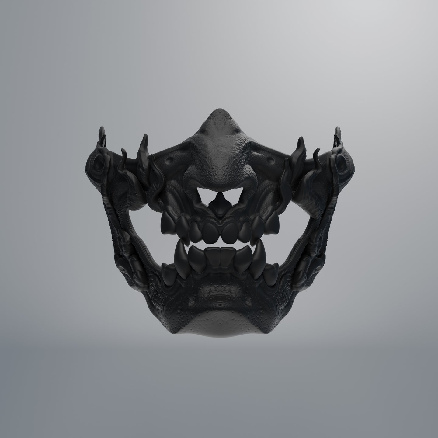 3D Printable File Fire Oni Mask - STL File