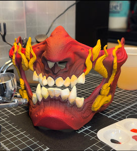 3D Printable File Fire Oni Mask - STL File