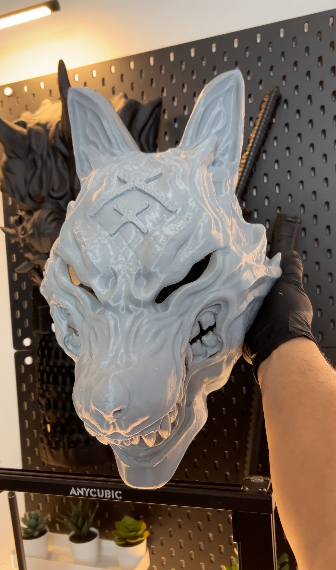 3D Printable File Wolf Mask - STL File