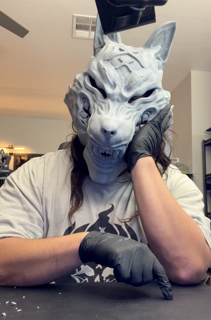 3D Printable File Wolf Mask - STL File